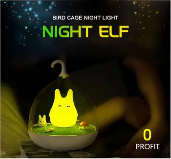 Nat Lamper Hot Salg LED Nat Lys Touch Sensor Genopladelige Bird Cage lampe for Baby-Soveværelse til Gave Gratis Fragt