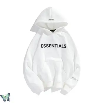 Essentials Fleece Hoodie Sweatshirt Mænd Kvinder 3D Skum Trykt Justin Bieber Hoody Khaki Black