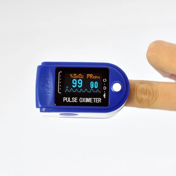 Helt Nye CMS50D Blå Farve Fingerspids Finger Pulse Oximeter Oximetry SPO2 Blodets Ilt-Mætning Skærm OLED CONTEC