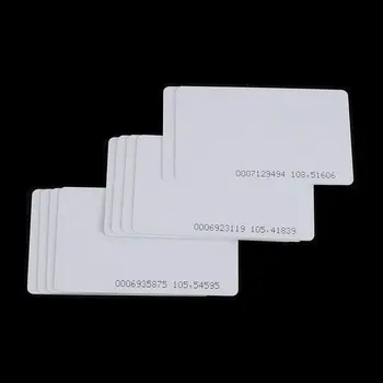 10 Stk 125KHz EM4100/TK4100 RFID Nærhed ID Smart Card 0.85 mm Tynd, Kort, ID Og adgangskontrol Høj Kvalitet