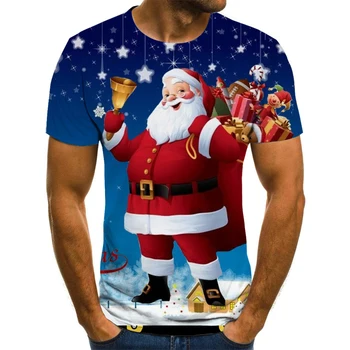 Mode til kvinder og mænd T-shirts Varme ønsker for det Nye År Glædelig Jul grafiske T-shirts til Kvinder T-shirts prin