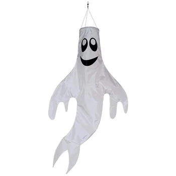 Halloween Ghost Vindpose Flag Gårdhave Græsplæne Garden Party Hjem Halloween Dekorationer Windsocks