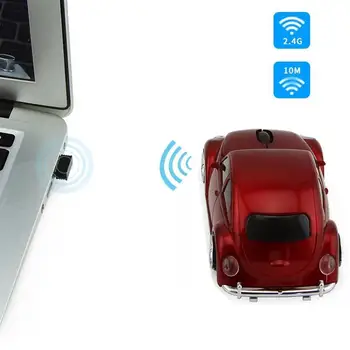 Bil Formet Mus Trådløse 2,4-GHz Søde Stil Bil Model med For PC-Modtager OS Gaming Laptop Mus USB Windows Musen F6T3