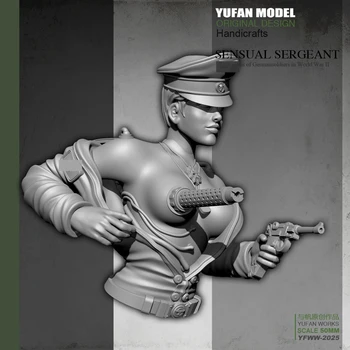 YUFan Model Harpiks Kits Bust Sexede kvindelige mekanisk halv krop harpiks soldat Sefl-samlet YFWW-2025