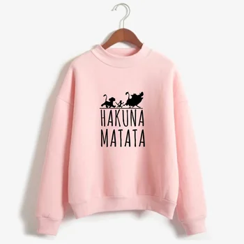 Kvinder, sweatshirts og hættetrøjer The Lion King Hakuna Matata Trykt harajuku Foråret hoodie sweatshirt afslappet plus size træningsdragt toppe