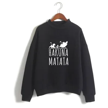 Kvinder, sweatshirts og hættetrøjer The Lion King Hakuna Matata Trykt harajuku Foråret hoodie sweatshirt afslappet plus size træningsdragt toppe