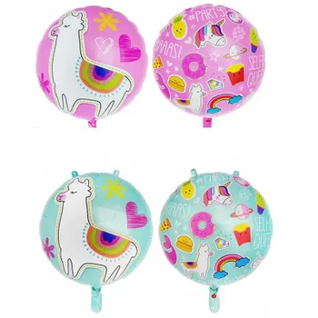 Cartoon Animal Alpaca Folie af Aluminium Ballon Set tegnefilm dyr lama balloner dekoration Fødselsdag, Bryllup favoriserer, gaver, balloner