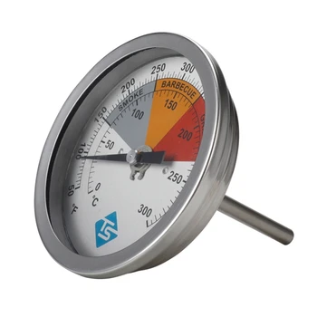 0-300℃ / 50-550℉ BBQ Analogt Termometer til Grillen Pit Grill Ryger Analog Bimetal-Hood Låg Temperatur Måler