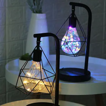 LED Strygejern Kunst Lampe Hjem Dekoration bordlampe Kreative Lille bordlampe Atmosfære Skabe Varm Hvid Lys