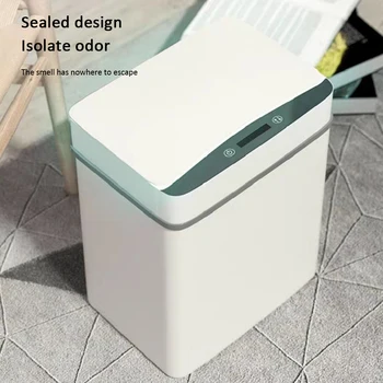 12L Smart Skraldespand Hjem Køkken Automatisk Induktion Infrarød bevægelsesføler Skraldespand Badeværelse Affald, Skrald Bin Intelligente