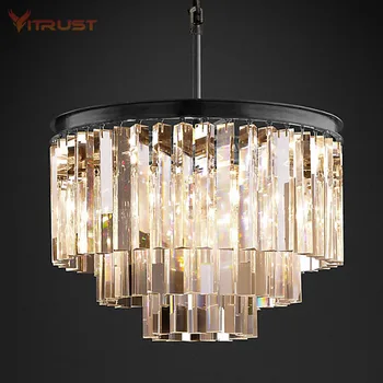 Luksus design krystal vedhæng lysekroner suspension lampe til spisestue, soveværelse, moderne lampe krystal lys AC110V 220v