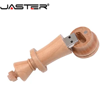 JASTER hot salg USB 2.0 creativo Kinesisk skak Ekstern Storage usb flash drive 4GB, 8GB, 16GB, 32GB, 64GB træ-pendrive gave