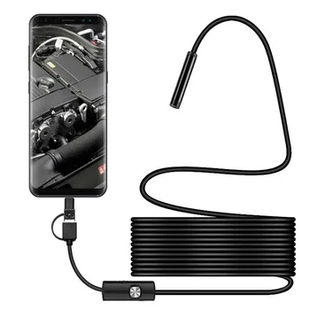 TYPE C USB-3i1 inspektionskamera for Biler med Fleksible Hårdt Kamera-Endoskop Kamera for Android Smartphone, PC Endoscopio Endoskop
