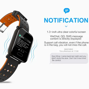 BOAMIGO Bluetooth Smart Armbånd Farve Skærm Fitness Tracker puls Smart Band Trin Aktivitet Overvåge Smart Ur Til Sport