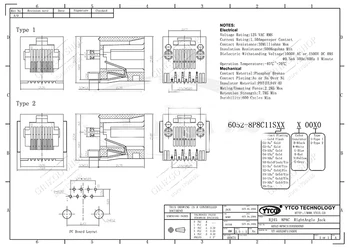 100pcs/masse Nye Plast RJ45-52-8P8C til 180 Grader Lodret Type Lan PCB Jack Telefon Håndsæt Modulære Netværks-Stik