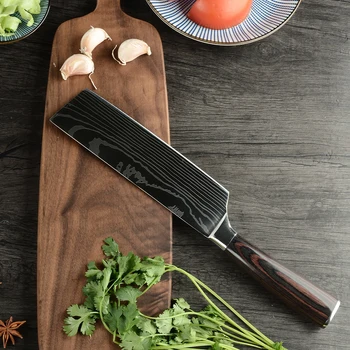 XYj Rustfrit Stål Køkken Knive Efterligning Damaskus Mønster Kokkens Kniv Santoku Cleaver Udskæring Knive Værktøj Kniv Dæksel