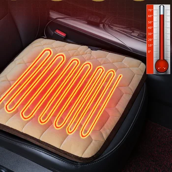 12V Varme sædebetræk Opvarmet Auto Foran sædehynden Plys Varmer Vinteren Varmere Temperatur, Elektrisk varmepude