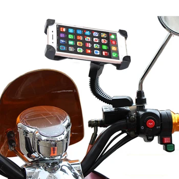 Universal Motorcykel Mobiltelefon Holder Scooter-Spejl Montering Bag Udsigt Holder Stand For IPhone-3.5