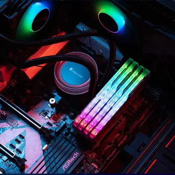 NC-3 Hukommelse Køligere Glødende Køling Vest RGB Farverige Lys Ændringer Automatisk Aluminium Radiator Desktop RAM Varmeafleder
