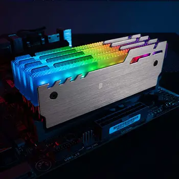 NC-3 Hukommelse Køligere Glødende Køling Vest RGB Farverige Lys Ændringer Automatisk Aluminium Radiator Desktop RAM Varmeafleder
