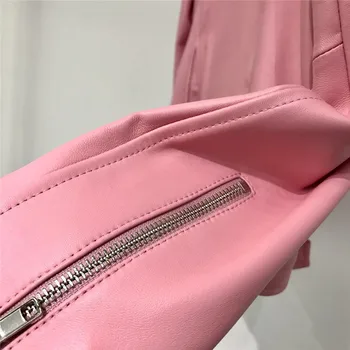 Nye ankomst kvinders pels foråret 2020 ægte læder jakke kvindelige høj kvalitet importeret fåreskind coats pink sort