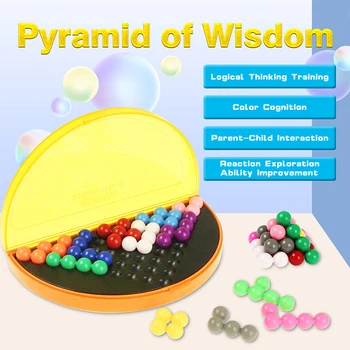 Logiske Sind Spil Visdom Pyramide Plade 178 Udfordringer Puslespil IQ Udvikling af Pædagogisk Legetøj For Børn Hjerne Teaser Legetøj