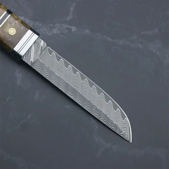 Damaskus stål kniv felt høj hårdhed skarp taktisk kniv camping jagt kort kniv selvforsvar taktiske samurai sværd