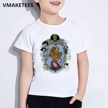 Børn Sommer Korte Ærmer Piger&Drenge Tshirt Børn Tegnefilm Scooby Doo Mystery Machine Print T-shirt Sjove Baby Tøj
