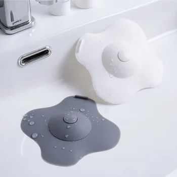Håndvask vask universal tryk på sæt filter afløb måtte dække anti-lugt gummiproppen