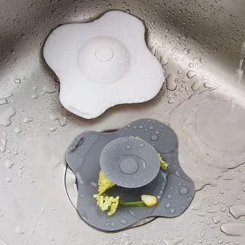 Håndvask vask universal tryk på sæt filter afløb måtte dække anti-lugt gummiproppen