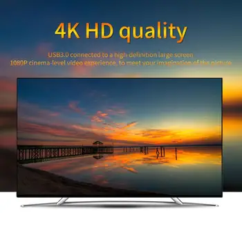 4K HDMI Spil Capture-Kort, HDMI / USB3.0 Video Audio Capture Fuld HD1080p Optage til Streaming Undervisning Konferencen Live Broadcas