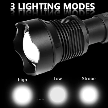 XHP70.2 1282 50000lm høj magtfulde Taktisk LED lommelygte torch light XHP50.2 1287 18650 26650 genopladeligt Batteri Lanterne