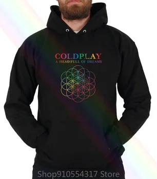 Coldplay Et Hoved Fuld Af Drømme Herre Sort Bomuld Top Hoodie Sweatshirts Tee Nye Kvinder Mænd