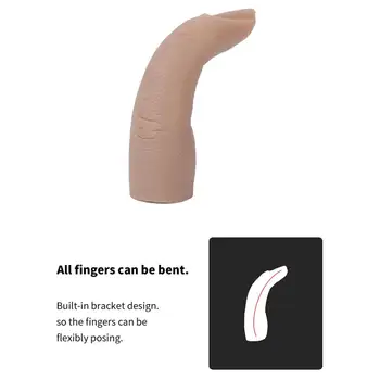Nail Art Praksis Fingre Silikone Praksis Falske Finger Model For Hånd Manicure Søm Kunst Uddannelse Display Begyndere Praksis Tip