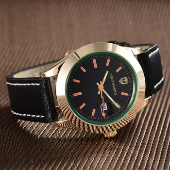 2018 SOUTHBERG Mænd Ser Sport Mode Armbåndsur Montre til Mænd i Ægte Læder Relojes Hombre Kvarts Mandlige Business Watch