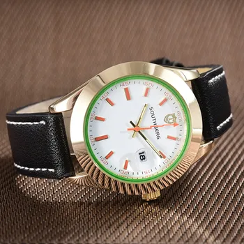2018 SOUTHBERG Mænd Ser Sport Mode Armbåndsur Montre til Mænd i Ægte Læder Relojes Hombre Kvarts Mandlige Business Watch