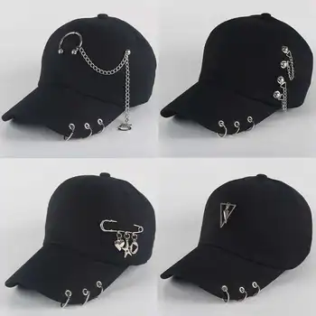 Far Hat BTS Kreative Piercing Ring Baseball Cap Punk og Hiphop-Kasketter Bomuld Voksen Casual Fast Justerbar Unisex Snapback Caps