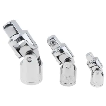 3pcs/masse Socket Anden Størrelse 1/2 i 1/4in 3/8in Universal Joint Stik Adapter Bendy Knoer værktøjskasse Socket Udvidelse