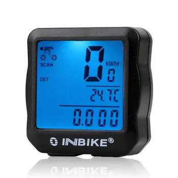INBIKE Kablede Cykel Kilometertæller Vandtæt Baggrundslys LCD-Digital Cykling Cykel Computer Speedometer Passer til de Fleste Cykler