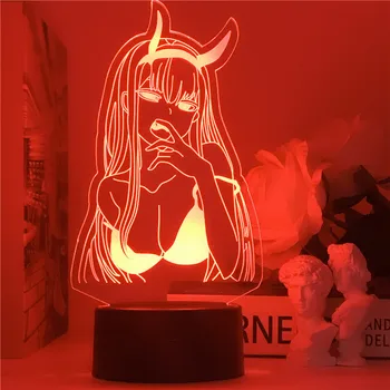 3D-Nat Lys-Lampe LED-Animationsfilm Angriber Giant Figur Nightlight Børn Piger Soveværelse Decor Lys Gave Manga Sengen Nat Lampe