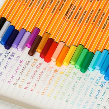 12pcs/masse Tyskland STABILO fiber farvet gel pen sæt Stabilo swan 88 fiber pen kawaii stationery office skoleartikler Papelaria