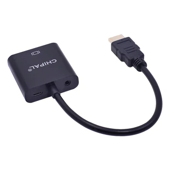 CHIPAL Til HDMI til VGA Converter Adapter med 3,5 mm Audio Kabel + USB-Strømforsyning til Xbox 360, PC Computer til en HDTV-Skærm