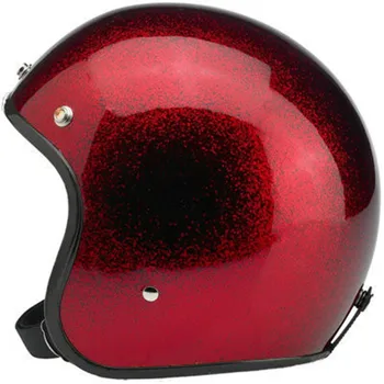Gratis forsendelse åbne ansigt 3/4 motorcross motorcykel Casco Capacete hjelm Jet Vintage retro hjelm, Glitter cover,ECE