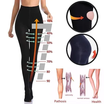 Kvinder Shapewear Kompression Leggings Ben Slankende Body Shaper Midten Talje, Mave Kontrol Trusser Låret Sculpting Slankere