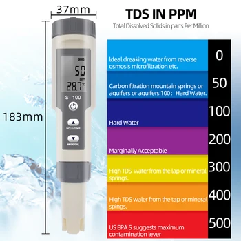 3 I 1 Salinometer TDS Temperatur, Saltholdighed Meter Digitale Vandtæt Salt Måle Salt, Saltlage Havvand Vand Test Kit 40% off
