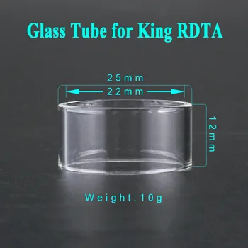 5pcs/masse Spole Far Pyrex Glas Erstatning for King RDTA Tank 3,5 ml 25mm Tank glasrør til E Cigaret Fordamper Forstøver