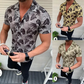 Mænd Shirt I 2020 Sommeren Mode Casual Skjorter, Korte Ærmer Shirts Trykte Kort Ærme Overdele Bluser