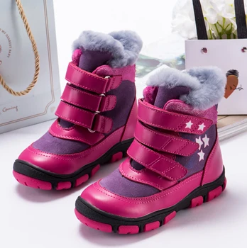 Princepard naturlige pels ægte læder ortopædiske sko til drenge piger 22-36 størrelse nye vinter ortopædiske Støvler til børn