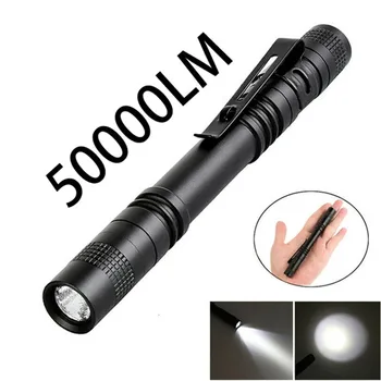 Mini LED Lommelygte 50000LM Ultra Lyse Lampe Handy Lommelygte Torch Lomme Bærbare Lommelygte Lanterne Camping Arbejde AAA-Batteri
