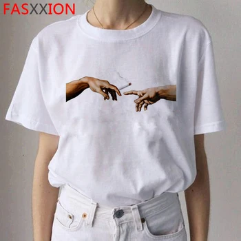 Sjove Michelangelos David Æstetiske femme T-Shirts Kvinder Ullzang Tegneserie T-shirt Grunge Grafisk Tshirt Mode Top Tees Kvindelige